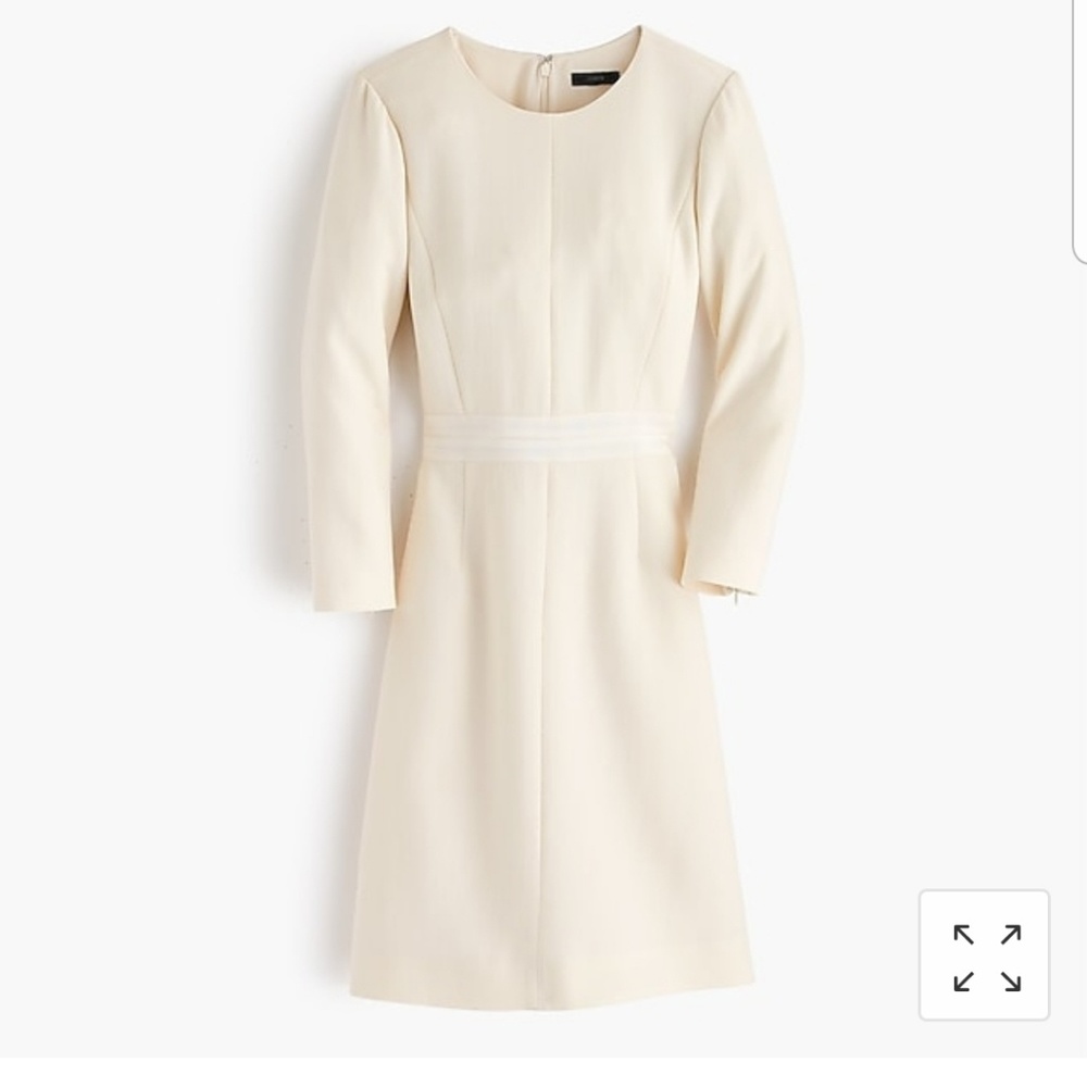 Black double face wool dress
